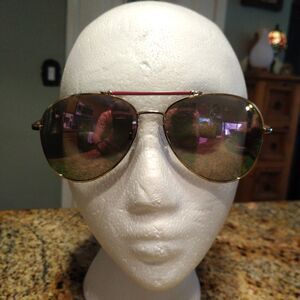 Jessica Simpson Purple and Rose Gold Aviator Sunglasses Brow Bar J6096